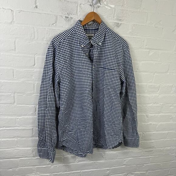 Jos. A. Bank Women's Tailored Fit Button Down Shirt Long Sleeve Blue/White L - Picture 1 of 4